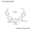 Meier Hochglanz-Armband-Halskette in ovaler Eiform - Europäischer & Amerikanischer Stil, Umweltfreundlicher Edelstahl