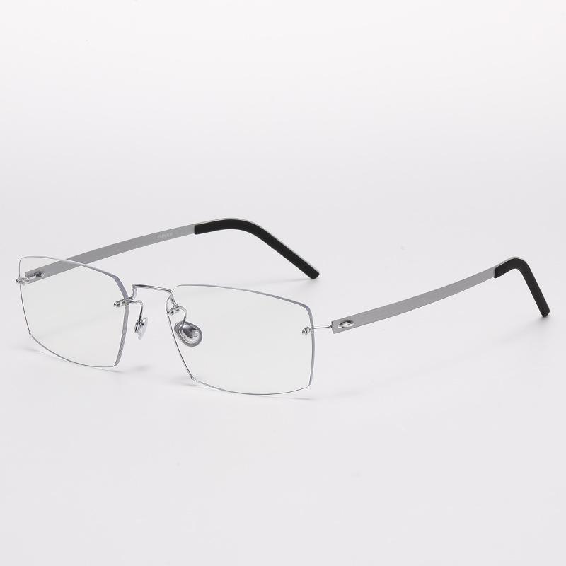 2025 Summer Rimless Titanium Alloy Unisex Glasses: High-End Men s & Retro Women s Light Luxury Frames