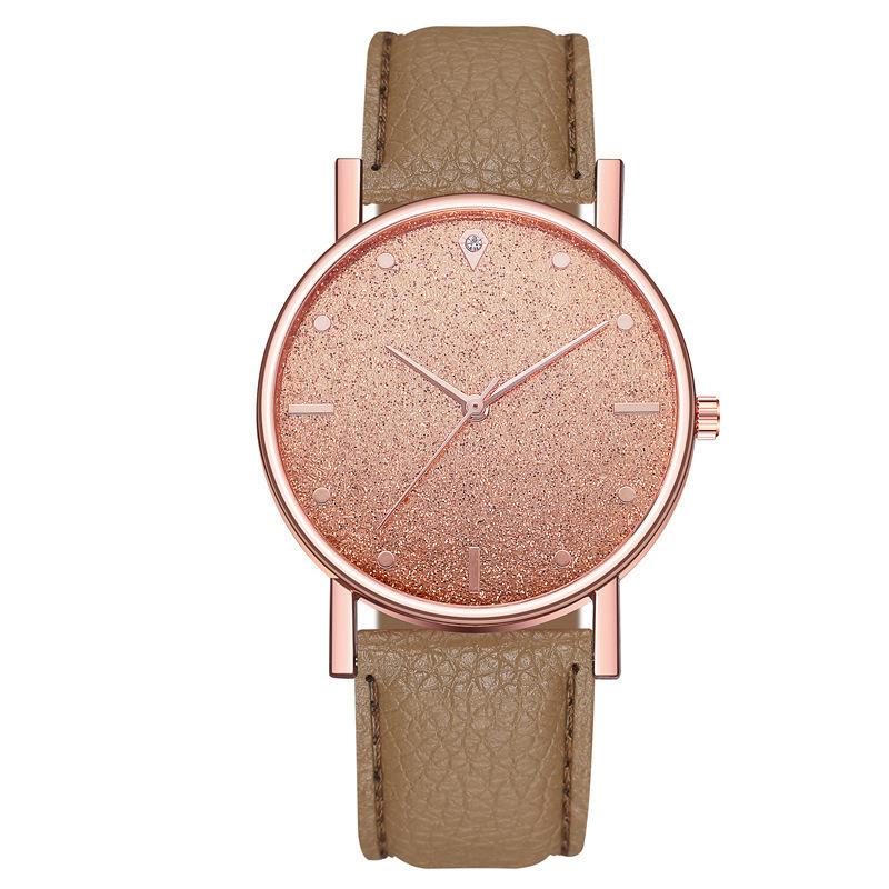 Stylish And Simple Watch Women S Starry Sky Colorful Face Belt Quartz Watch Gift Watch, Women S Model