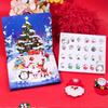 2025 Weihnachts-Adventskalender Geschenkbox Kreativer DIY Schneemann Weihnachtsmann Armband Countdown-Kalenderbox für Mädchen Neujahrsgeschenk