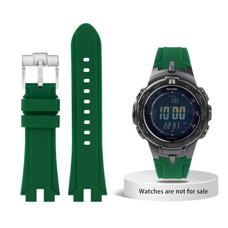 

Модифікований силіконовий ремінець для годинника Для Casio PROTREK PRW-3100 PRW-6000 6100 PRW-3000 PRG-300 PRG-330 М який чоловічий ремінець Браслет 0mm