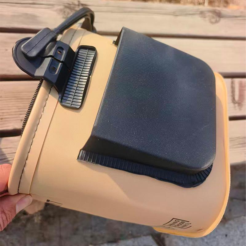 Portable Foldable Fishing Bucket with Side Pocket for Live Fish