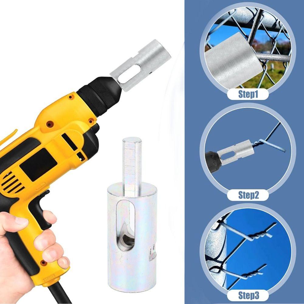 11 Gauge Drill Chuck Tool Heavy Duty Fence Wire Twisting Tool  For Fixing Chain Link Fence