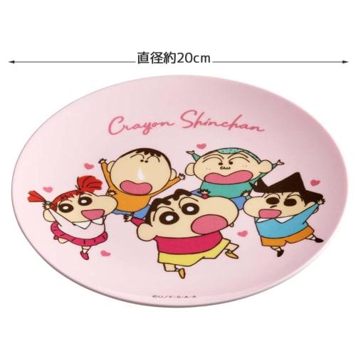 Skater Thin Melamine Plate, 20cm, Stylish Character Breakfast Plate with Crayon Shin-chan Design, MPL20P-A