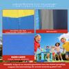Inflatable Bounce House Play Center with Blower Slide Trampoline Splash Pool/Ball Pit Water Gun 364x173x182 Cm Blue
