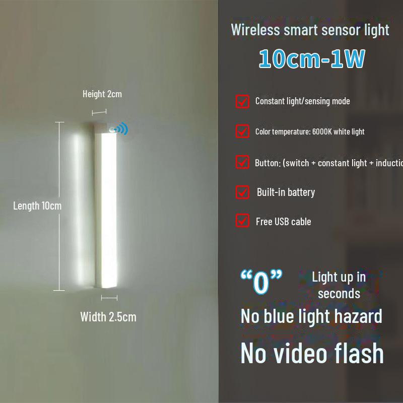 

Ультратонкий светодиодный шкаф и настольная лампа с датчиком движения Induction Lamp