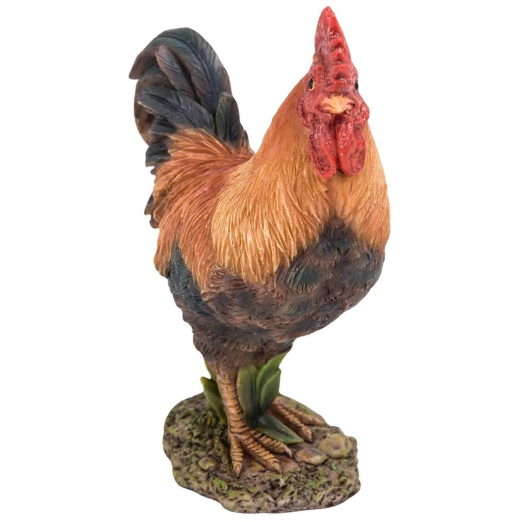 Ubia Chicken x x 11 cm Doll Figurine Ornament Animal Garden Decoration Realistic Cute Bird H16143 (Small) 9.5 4.5
