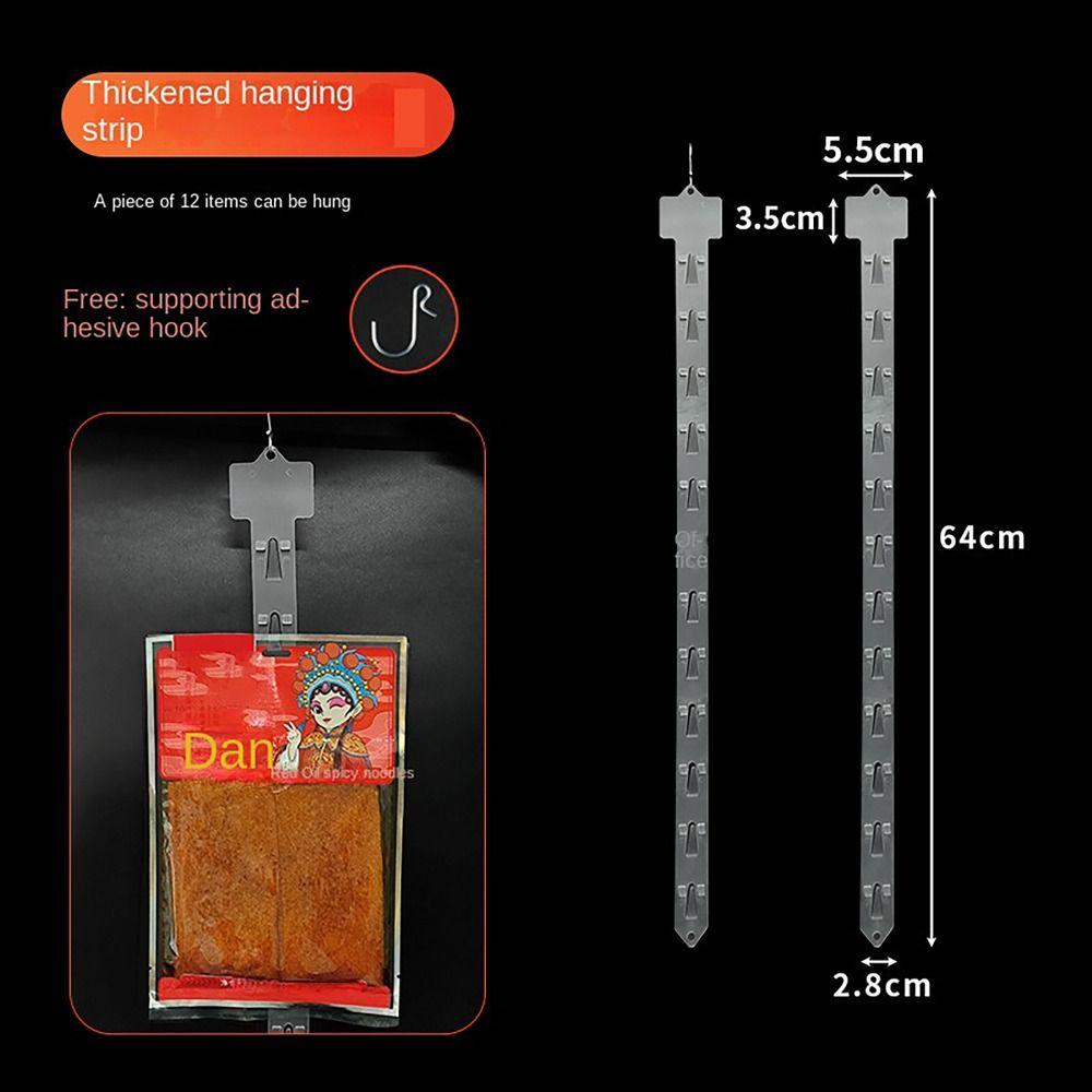 

Durable Plastic Hanging Strips with Hook Splicable Merchandising Clip Strips Upgrade Thicken Snacks Display Hanger Supermarket