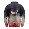 Men's Casual Fashion Christmas Printed Hoodless Sweatshirt Wide Men's Loose Button Stand Collar Hooded Sweatshirt