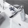 Basin Faucets Waterfall Bathroom Faucet Single Handle Basin Mixer Tap Bath White Faucet Alloy Faucet