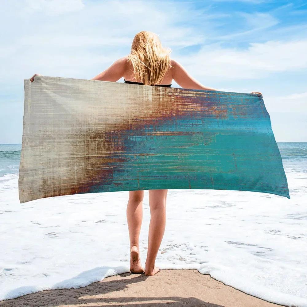 

Green Camouflage Bath Towels Microfiber Large Beach Towel Adults Travel Washcloths Portable Spa Bathroom Face Towel Print W40*H60(CM)