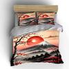 Cherry Blossom Mountain Decor Set Soft Skin-Friendly Bedding Set Includes 1 Duvet Cover And 2 Pillowcase Gift