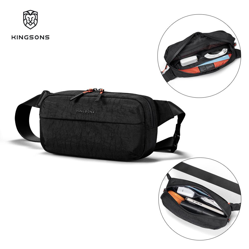 Kingsons Urban Ride Lite Sling Herren Damen Brusttasche Kleine Umhängetasche 420D Nylon Wasserdicht Minimalistisch Reisen Leicht