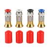 4 Pieces PC4-M6 Fitting Push-to-Connect Knurled Pneumatic Connector for