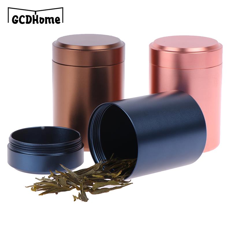 1 PC Portable Travel Tea Airtight Smell Proof Container Stash Jar Metal Aluminum Sealed Cans 9 Colors  65*45mm