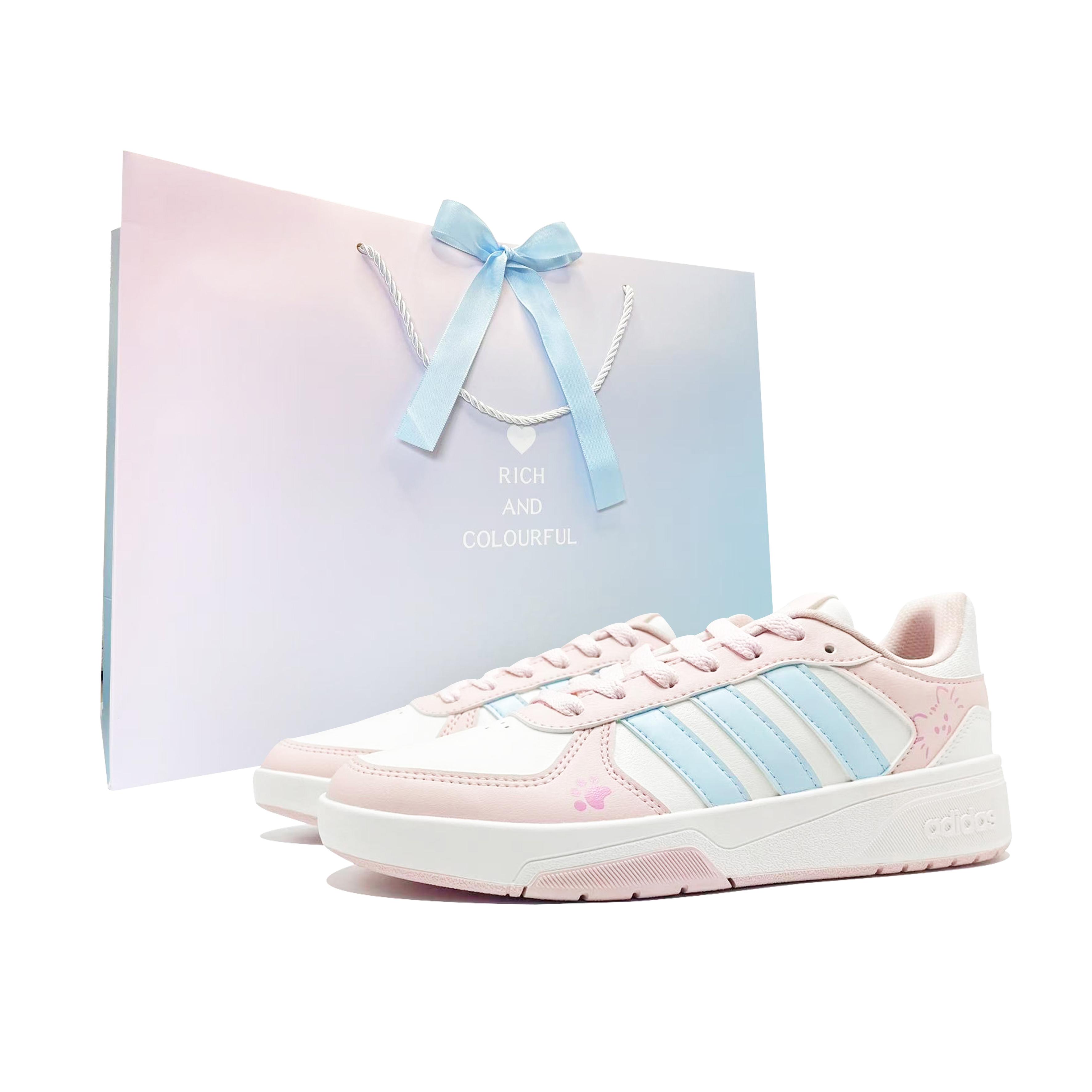 

Adidas COURTBEAT Cute Cat Pink Paw Coverage Abrasion Resistant Slip Resistant Wrapping, Wear Resistant And Non Slip KI6785(Team1118-) 36