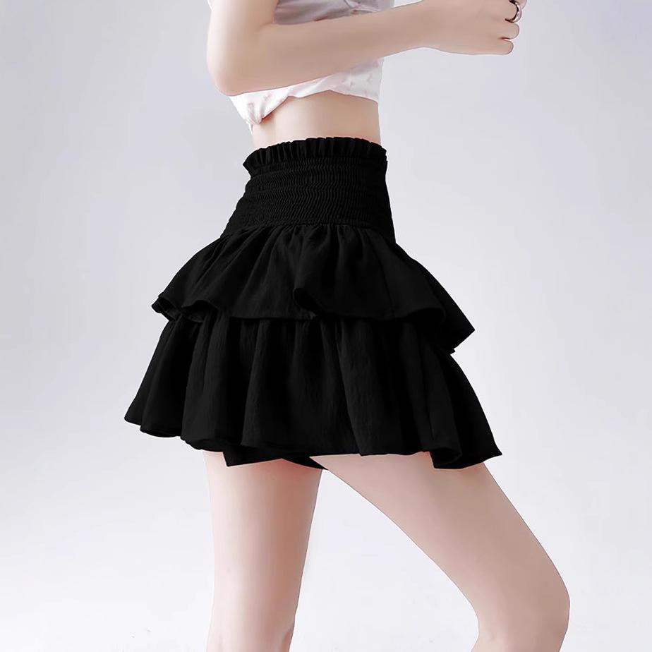 Women's High Waist White Puffy Skirt - Spring/Autumn 2025, Sweet Ballet Cake Style