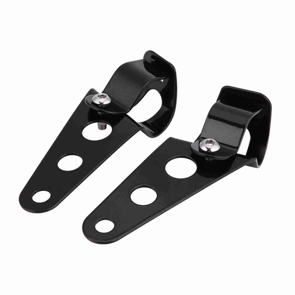 2pcs Motorcycle Headlight Mount Brackets Fork Racer 28mm 34mm Fit for Honda Kawasaki (Black)