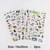 5pcs/6pcs Cute Cartoon Rabbit Animals Sticker PVC Diary Sticker Scrapbook Decoration Stationery Stickers for Cup Mobile Phone