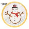 Dekoratives Untersetzer-Herstellungsset Weihnachten Mosaik DIY-Set, Festliches Kunst-Nikolaus-Kranz-Thema Starter-Set Schneemann-Muster, Fliesen-Basteln für Erwachsene, Handgemacht