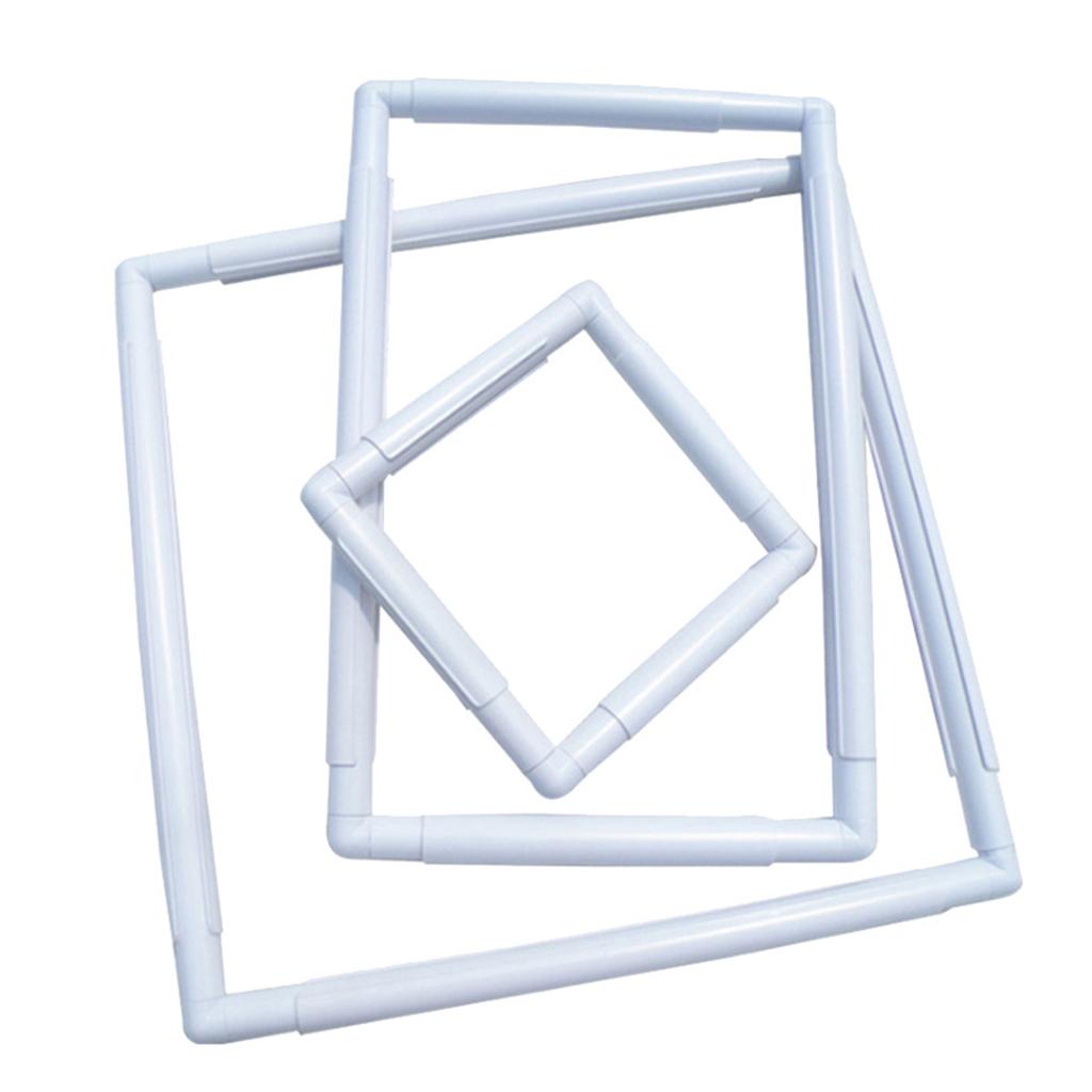 Plastic Square Sewing Hoop for Embroidery, Needlepoint DIY Cross Stitches Frame