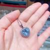 Heart of the Ocean Copper & Zircon Heart-Shaped Pendant Necklace - Women's Fashion Jewelry