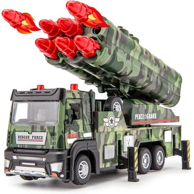 Army Toys Military Truck with 6 Launchable, with Launchable Missiles, Die-cast Toy  Vehicles Models Cars with Light & Sounds,Pull Back and Go Gift