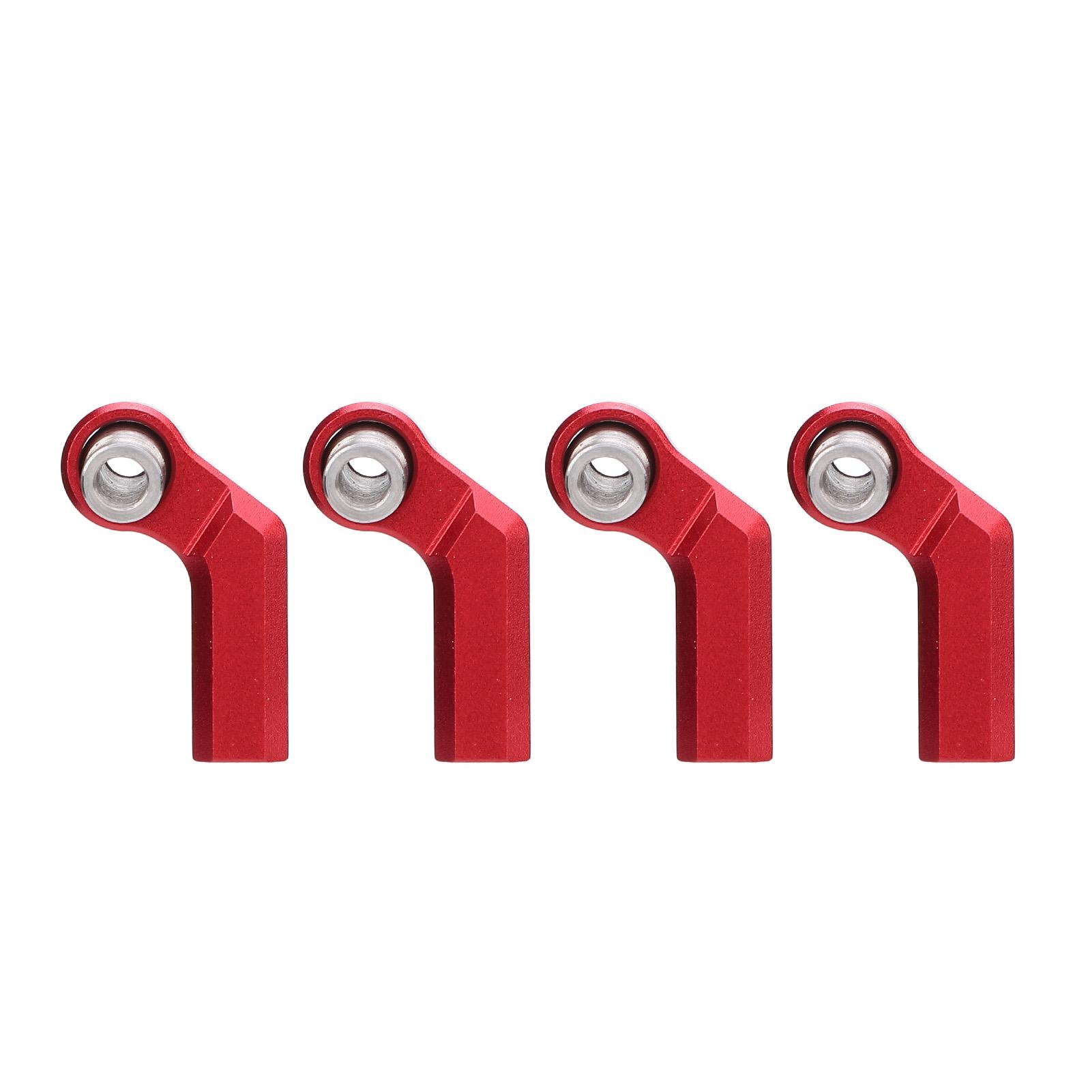 

4 Set RC Link Rod End Alloy M4 Curved CW 7mm Ball Joint Head Set for 110 Model Car Green