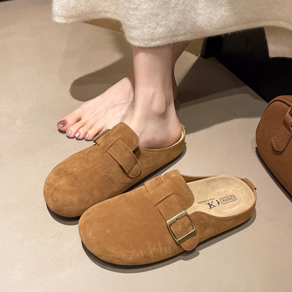 2025 Foreign Trade Slippers Women Wear Denim Cross-double Buckle Beach Sandals and Boken Soft Slippers