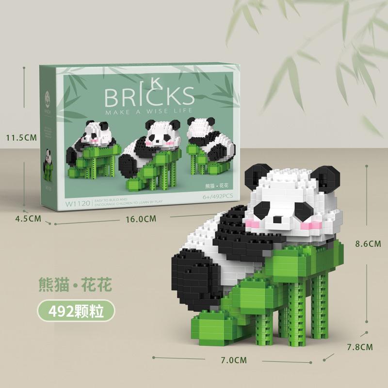 Panda 3d Constructor Micro Brick Small Particle Assembled Diamond Building Block for Children Boys 6 To 10 Year Games Child Gift