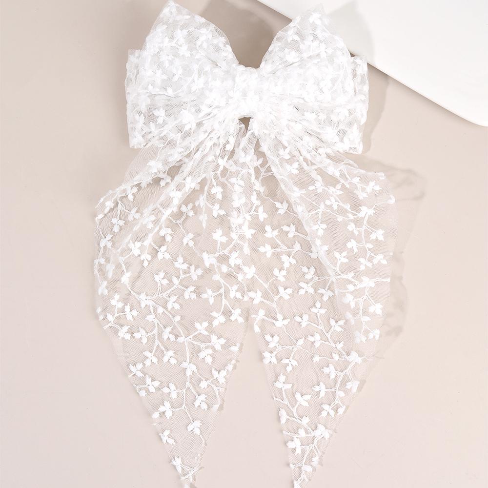 Süße Spitze Große Schleife Haarspange Elegant Stickerei Doppellagige Schleife Haarnadel für Mädchen Koreanische Kinder Accessoires Kopfschmuck Geschenk