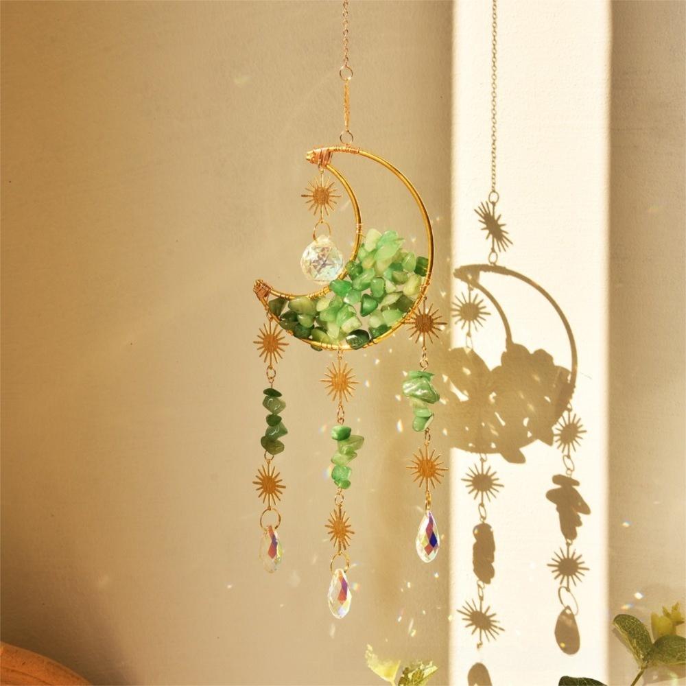 Crystal Sun Catcher Prism Colorful Wind Chimes Creative Moon Catchers  Yard Garden Decor