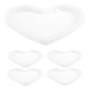 AEE4-5Pcs Silicone Coaster Moulds For Resin Cup Mats Mould Epoxy Casting Moulds Edge Heart Coaster Molds