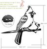 Metal Cardinal Bird Bishop Garden Silhouette Decoration