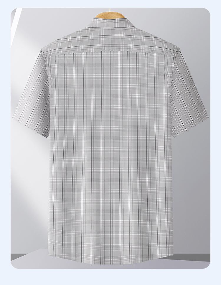 Dad Style Summer Lightweight and Comfortable Plaid Short-Sleeved Shirt