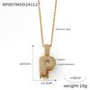 Elegant European-Style Necklace: Women's 26-Letter Diamond-Inlaid Copper Pendant on Titanium Steel Clavicle Chain