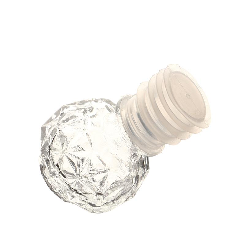 1Pc 50ml Whisky Glass Liquor Bottles With Screw Cap For Alcohol Carved Perfume Honey Jar Mini Container Wedding Handmade Gift