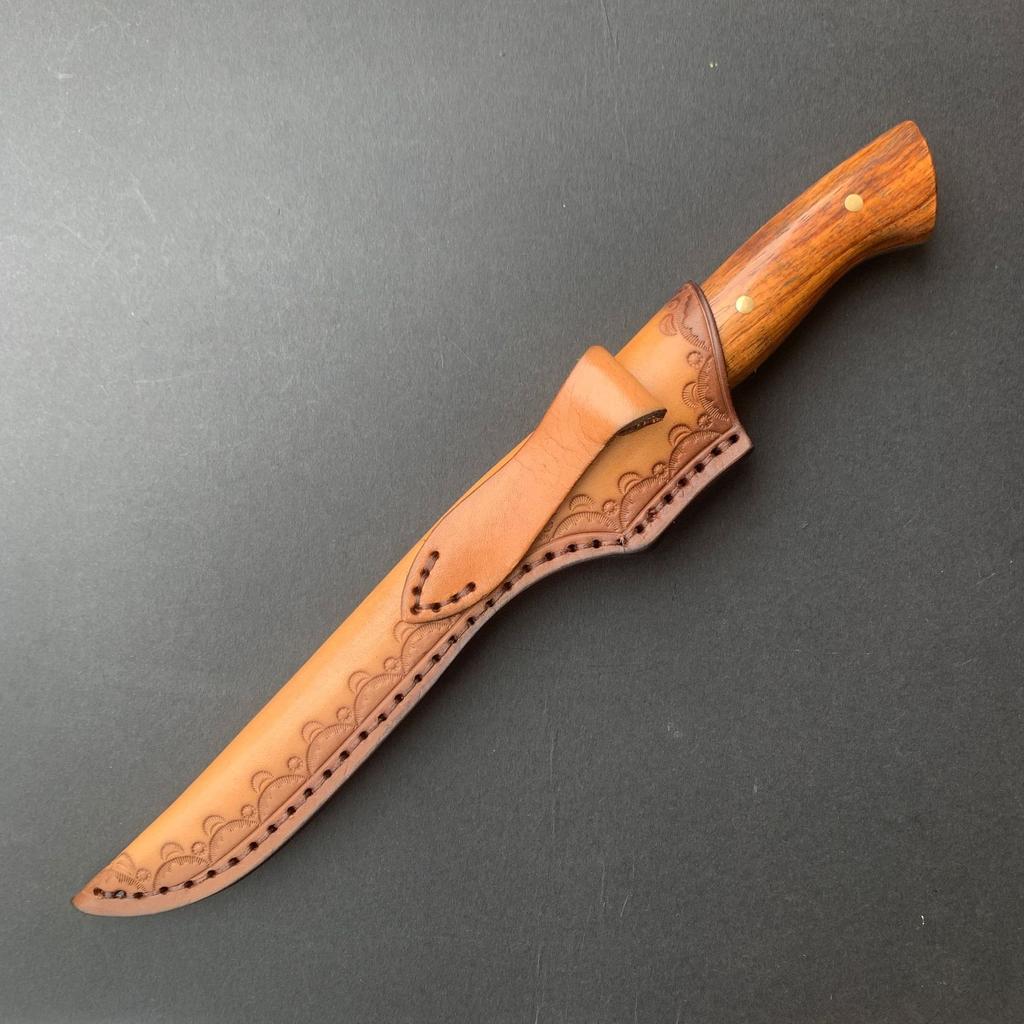 5.7 Inch Boning Knife With Cover Damascus Steel Blade Wood Handle Sharp Cleaver Steak Fish Barbecue Kitchen Knives Cooking Tools