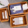 3pcs/set Rattan Storage Basket Organizer Handwoven Home Snack Fruit Tray and Miscellaneous Stackable Woven Basket