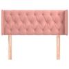 3119151 vidaXL Headboard with Ears Pink 103x16x78-88 Cm Velvet