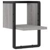 VidaXL Wall Shelf with Bar Sonoma Grey 20x25x30 Cm 836276