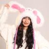 Cute Powder Blusher Bear Plush Hat Warm Ear Protection Lei Feng Hat Is Suitable for Outdoor Cold Protection In Autumn and Winter