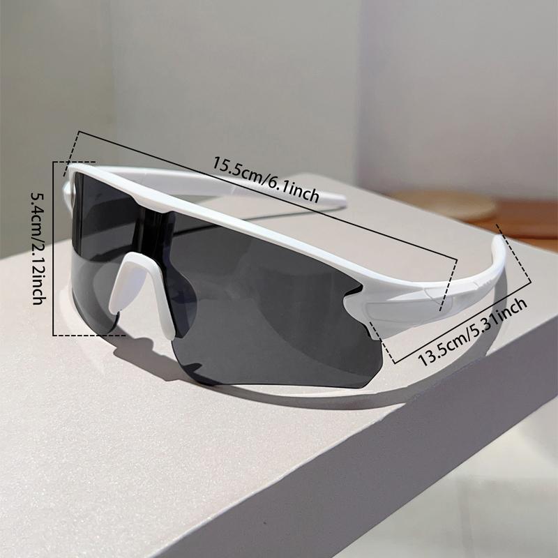 Semi Rimless Sports Goggle Men Oversized Mirror Professional Cycling Sunglasses Wrapped Round Anti-UV Protective Shades