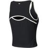 Saucony Two-In-One Round Neck Fashion Soft Skin-Friendly Sleeveless Tank Top Women Tops Black SA1259TK51L-BK001