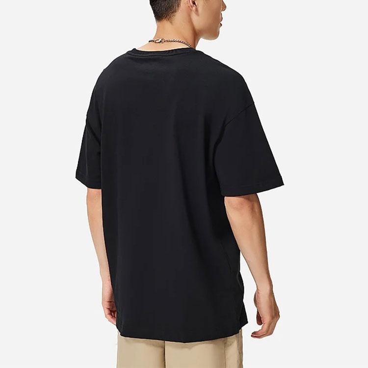 Li Ning X Bored Ape Collaboration SS22 Cartoon Pattern Small Logo Loose Short Sleeve T-Shirt Unisex Tops Black AHSSD75-1