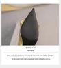 Silver Chain High Heel Baotou Sandals for Women - European & American Summer 2023 Collection