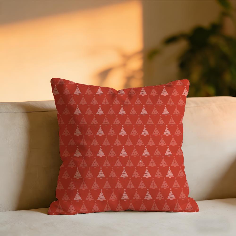 Christmas Reindeer Cushion Cover Cozy Velvet Throw PillowSoft Warm Cushion For Sofa Bed