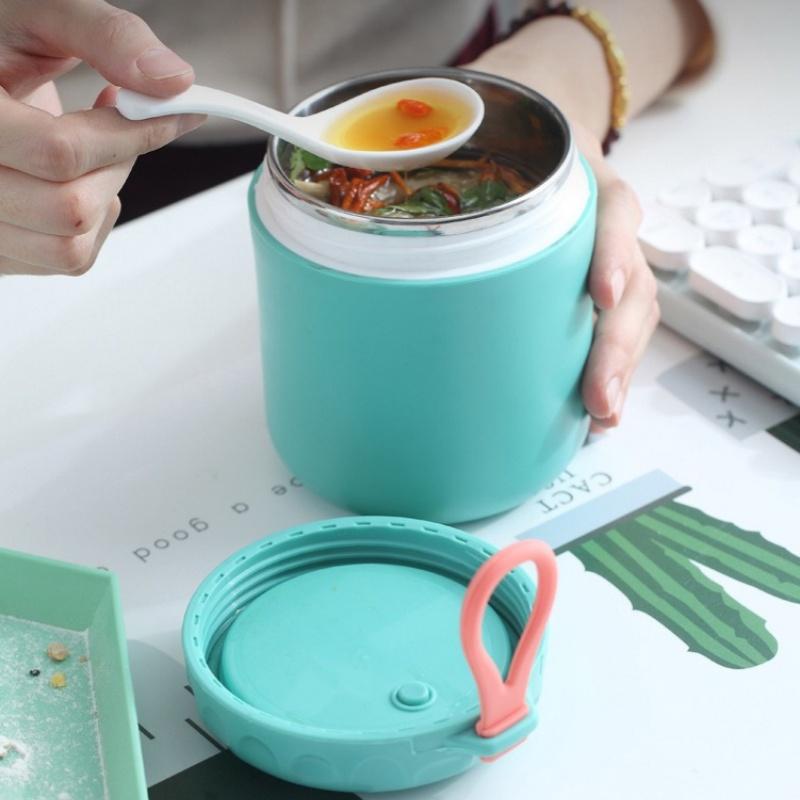 430ML Izolowany Termos na Jedzenie Kubek na Zupę Termos Pojemnik Próżniowy Ze Stali Nierdzewnej Lunchbox Termiczny Utrzymujący Ciepło Mini Termos Próżniowy