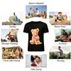 Oil Painting Style Cute Teddy Bear Print Casual Top Unisex Loose Fit Daily Wear T-Shirt Pure cotton T-shirt