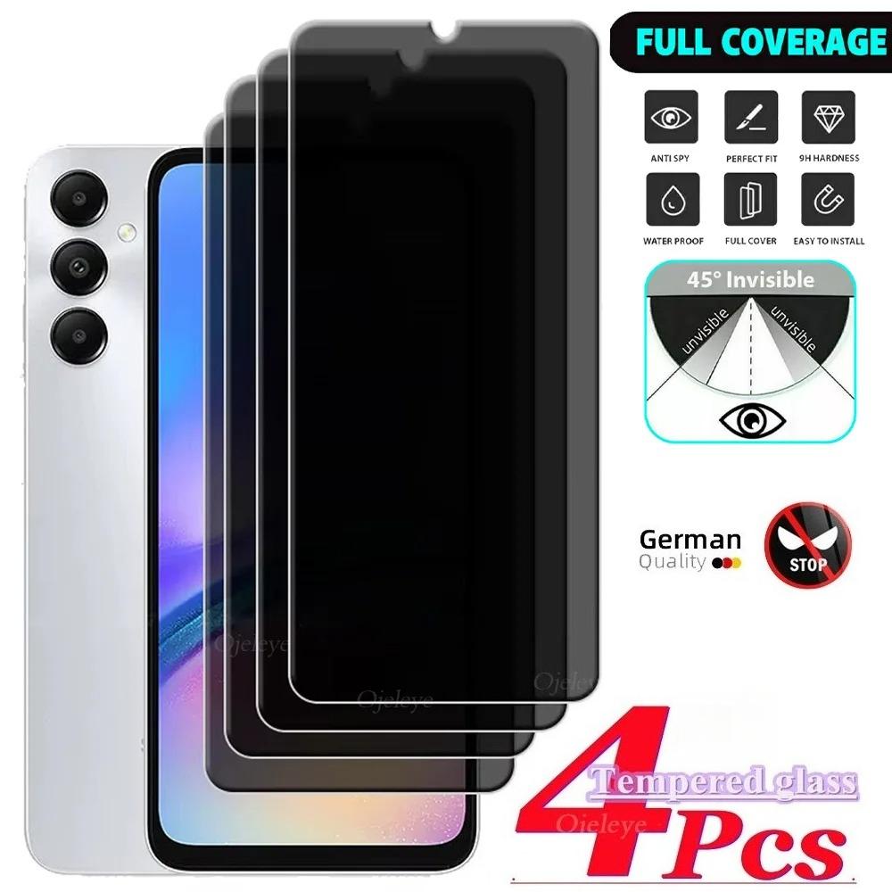 

4pcs protetor de tela de privacidade para samsung a55 5g a35 a53 a54 a52 a52s a51 a50 a34 a33 a32 a31 a25 a24 a23 a22 vidro anti-espião For Samsung A12 чорний